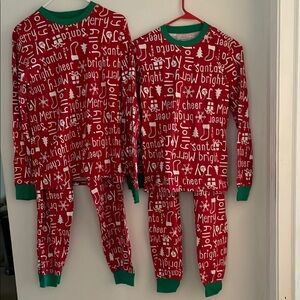 Adult Red Christmas Pajama Sets (XL &M)